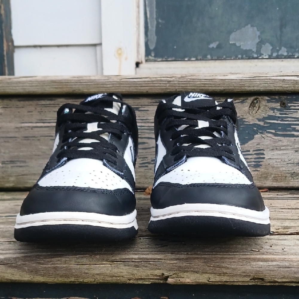 Nike Panda Dunk Black and White Low-Top Sneakers - Picture 2 of 6